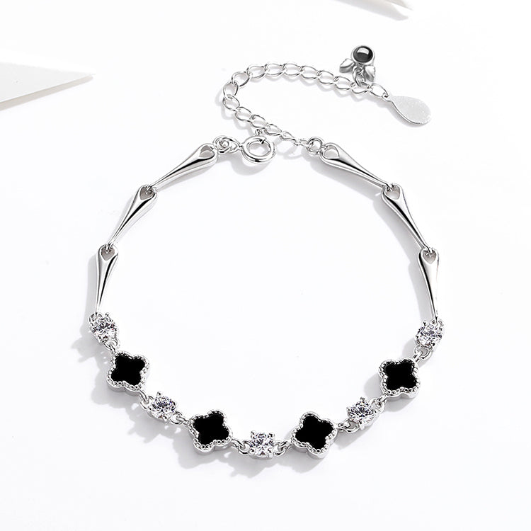 925 Sterling Silver Clover Bracelet