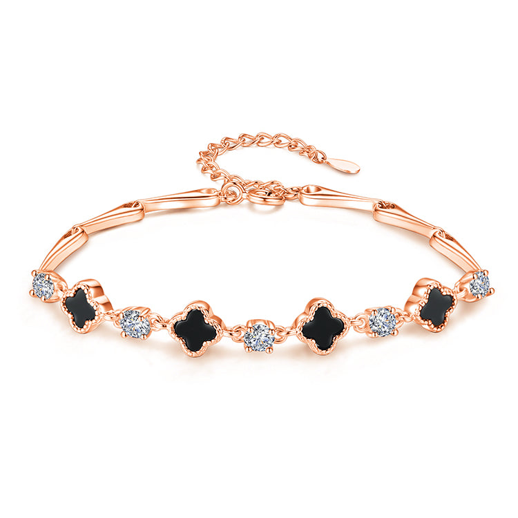 925 Sterling Silver Clover Bracelet