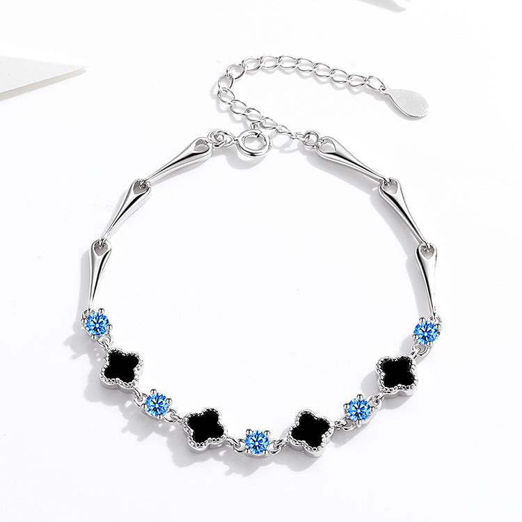 925 Sterling Silver Clover Bracelet