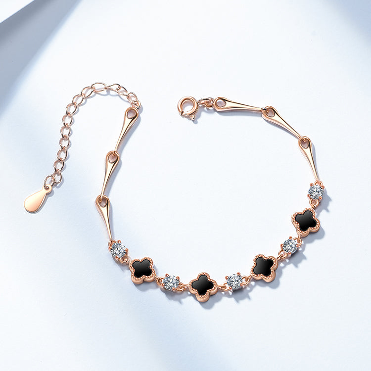 925 Sterling Silver Clover Bracelet